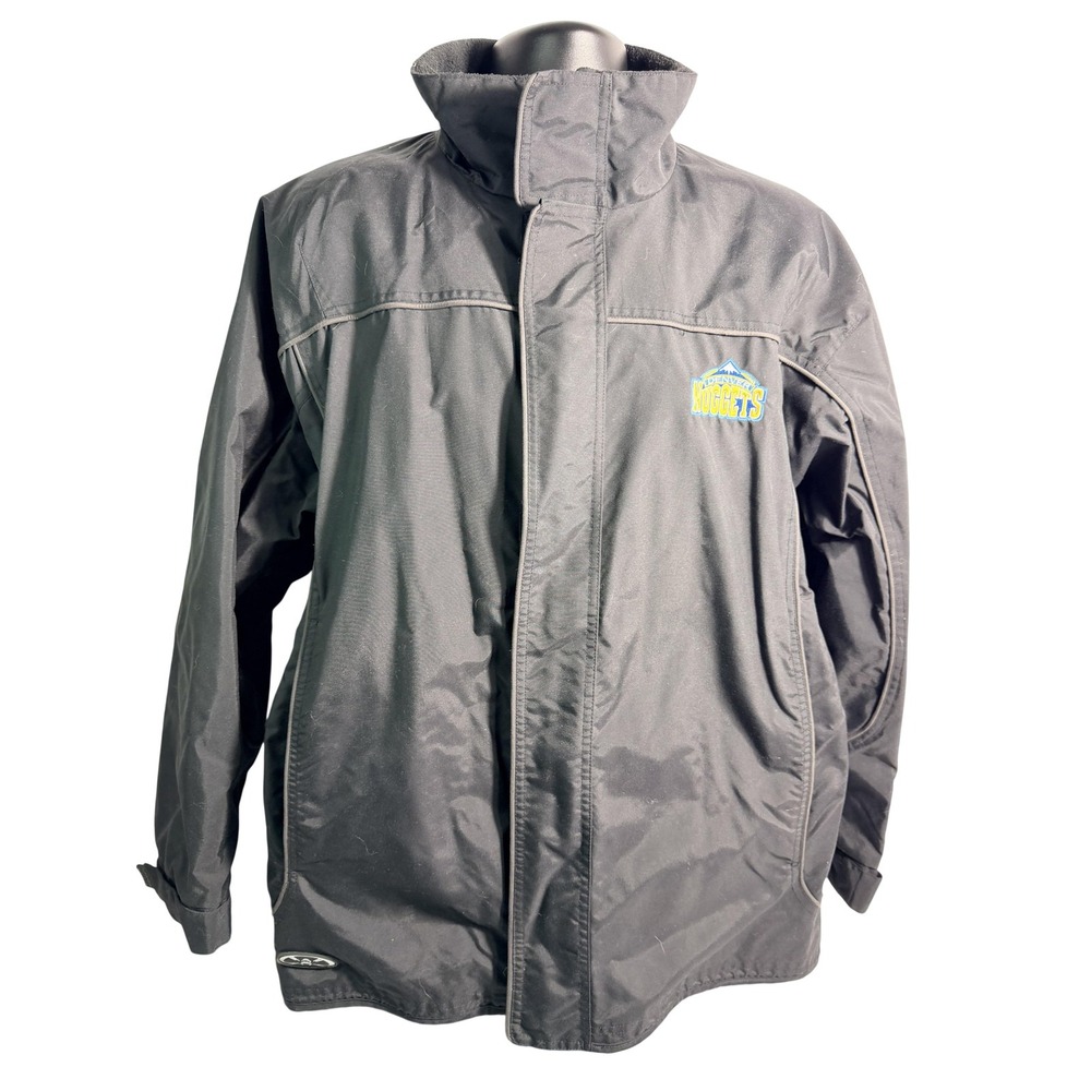 Denver Nuggets Jacket Mens Large Black NBA Basketball Stormtech Full Zip‎